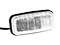 LED Seitenmarkierungsleuchte Fristom 125x60x24mm weiß 12-36V, kabel